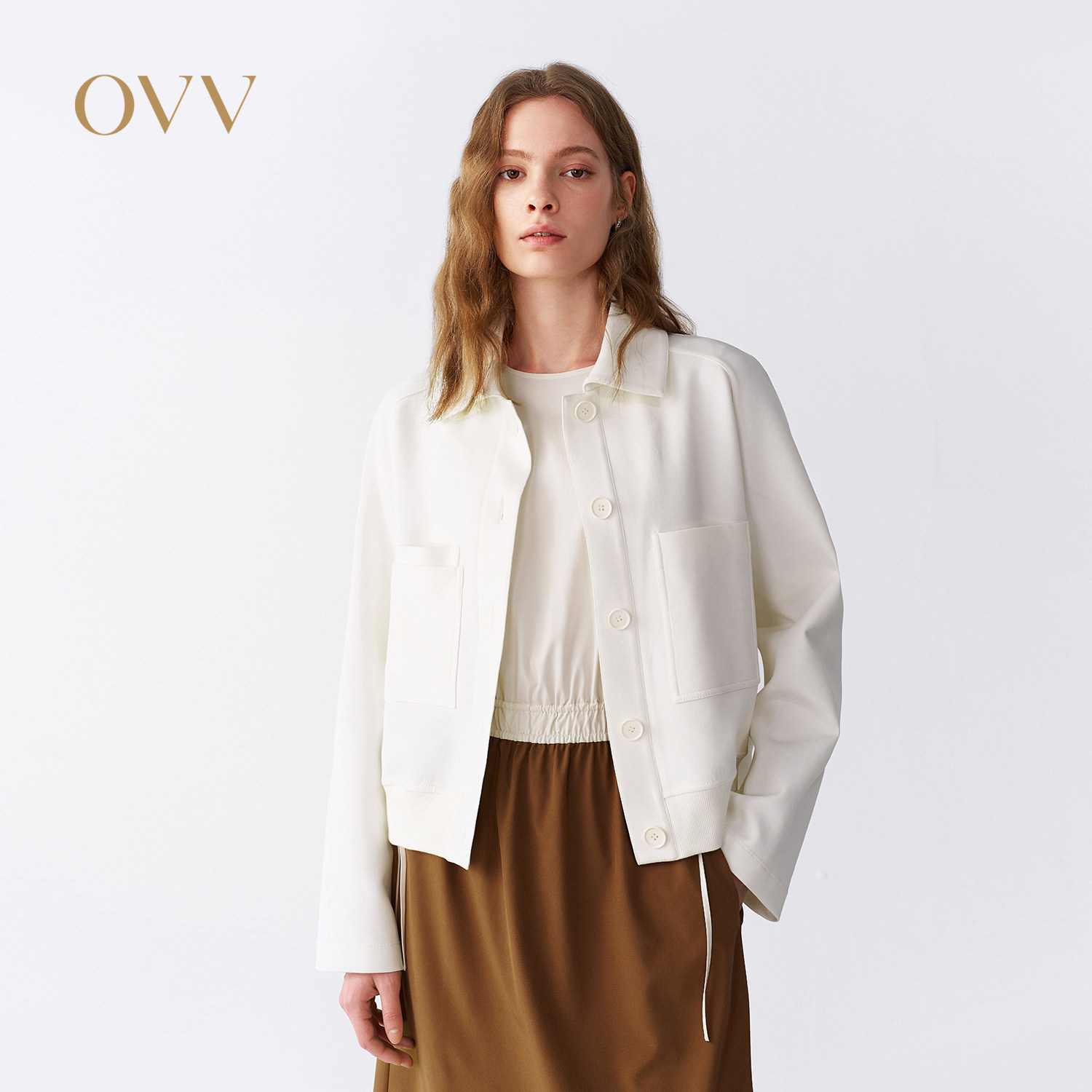 OVV2026春夏新款女装翻领插肩袖设计休闲短夹克外套,女装/女士精品,短外套,淘宝优惠券,粉丝福利购,淘宝优惠卷