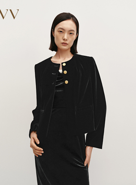 【极夜丝绒】OVV秋冬热卖女装日本进口面料夹克外套