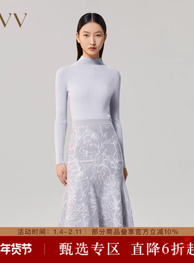 【可机洗黄金羊毛】OVV秋冬女装半高领修身羊毛针织衫