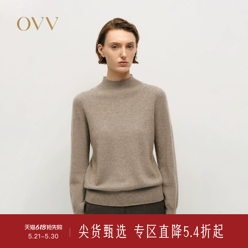 OVV秋冬热卖女装经典半高领优雅休闲保暖针织羊绒衫