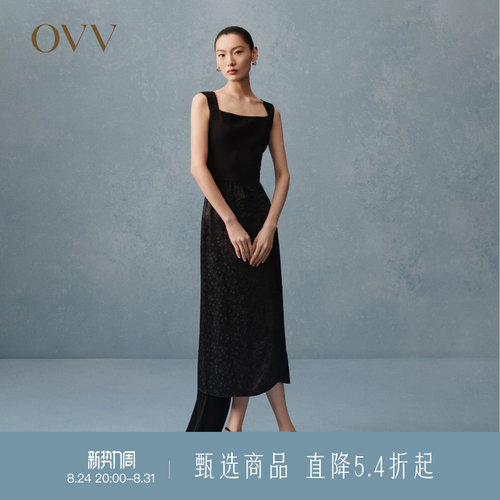 春夏无袖小黑裙优雅OVV