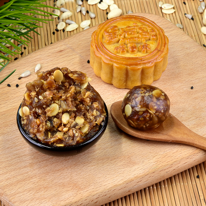 果布奇然老式五仁馅传统伍仁月饼馅烘焙材料五仁果仁月饼烘焙馅料