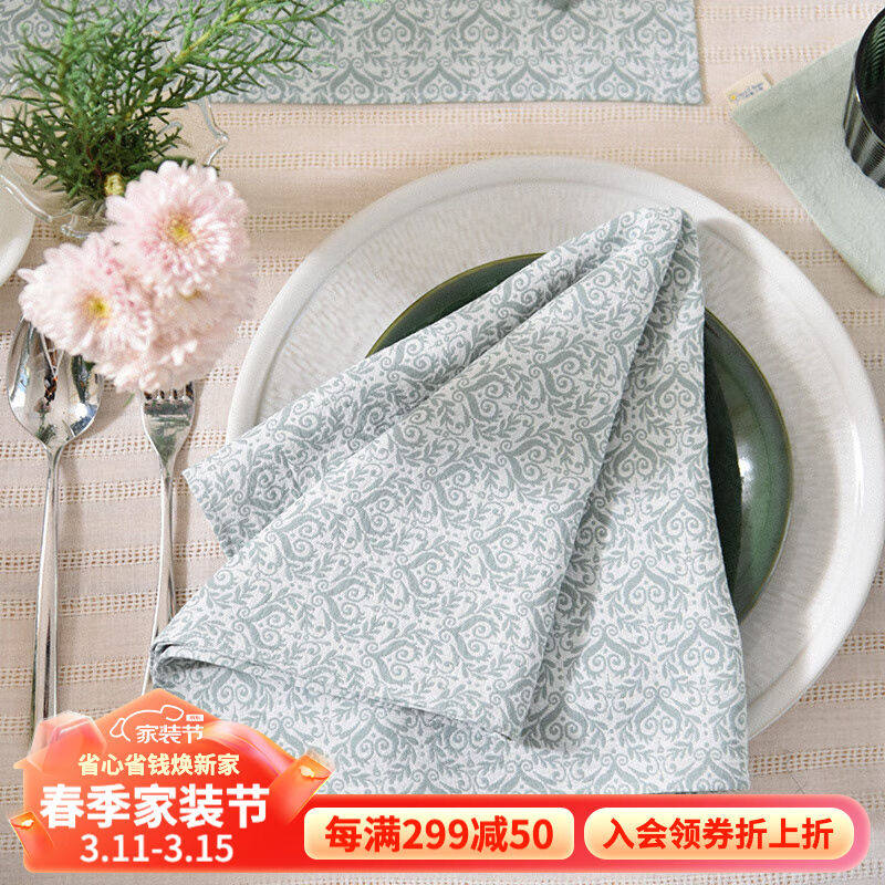 阳春小镇餐布棉口布棉欧式酒店西餐厅餐桌口布餐巾布手工布艺清洁
