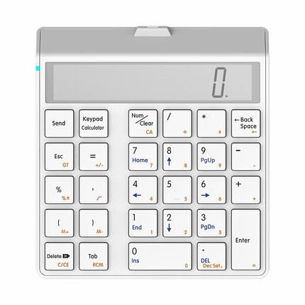 蓝牙数字小键盘带计算器充电外接笔记本mac财务证券通用数字键区