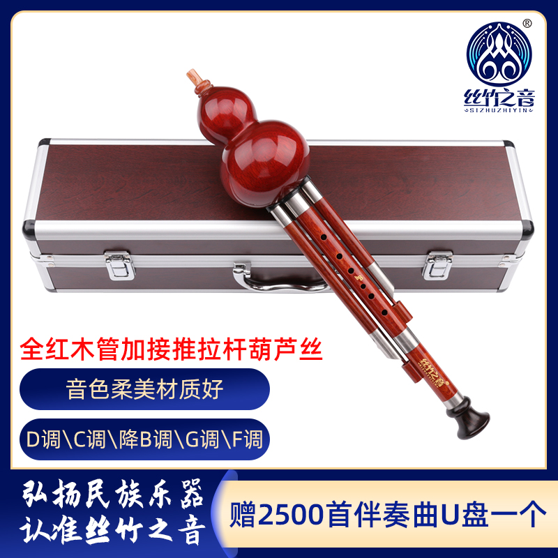 丝竹之音葫芦丝C调初学者降b调G调F调全红木黑檀木成人专业演奏型