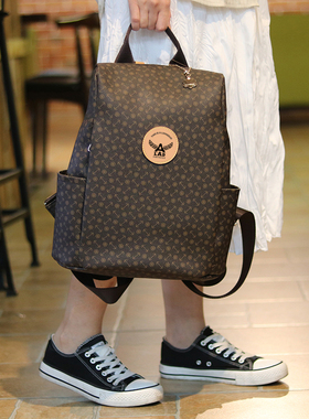 2022秋冬新款旅游欧美潮流大容量书包休闲防泼水双肩包女士包