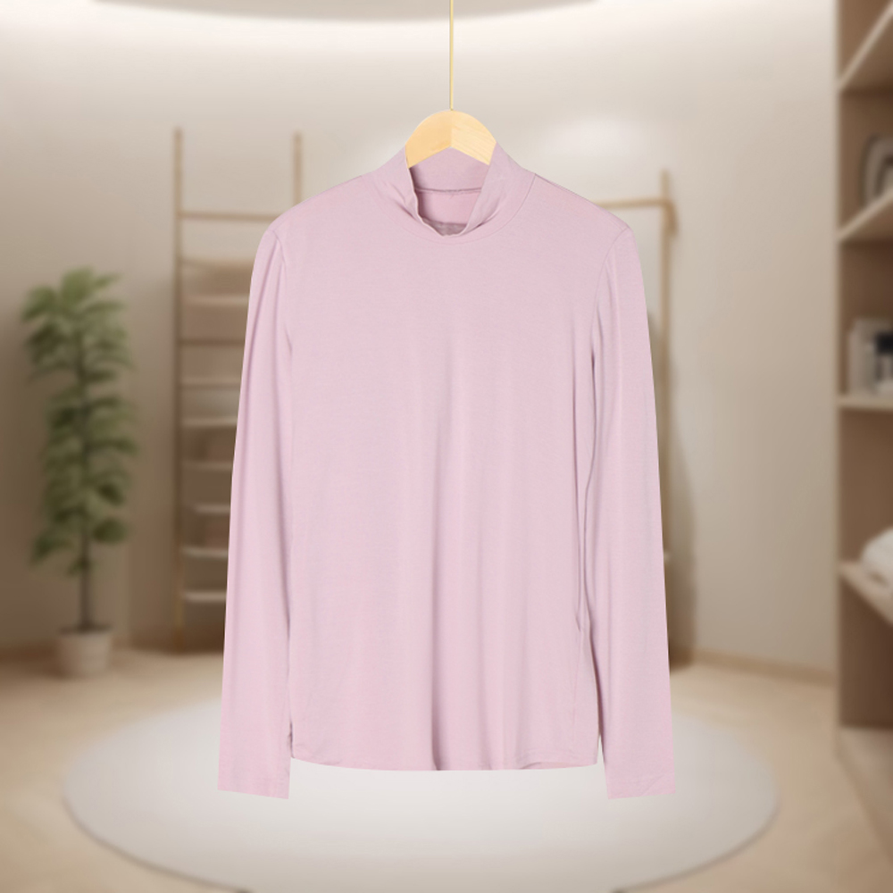 【MB】简约时尚百搭T恤纯色弹力针织衫长袖MB1819