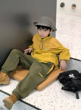 【马】儿童胶印字母时尚宽松休闲裤时尚百搭MA133