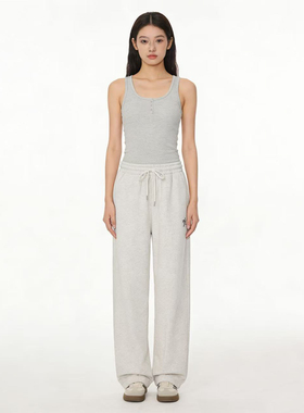 墨系列-裤绳装饰长裤高腰休闲宽松女装WM3