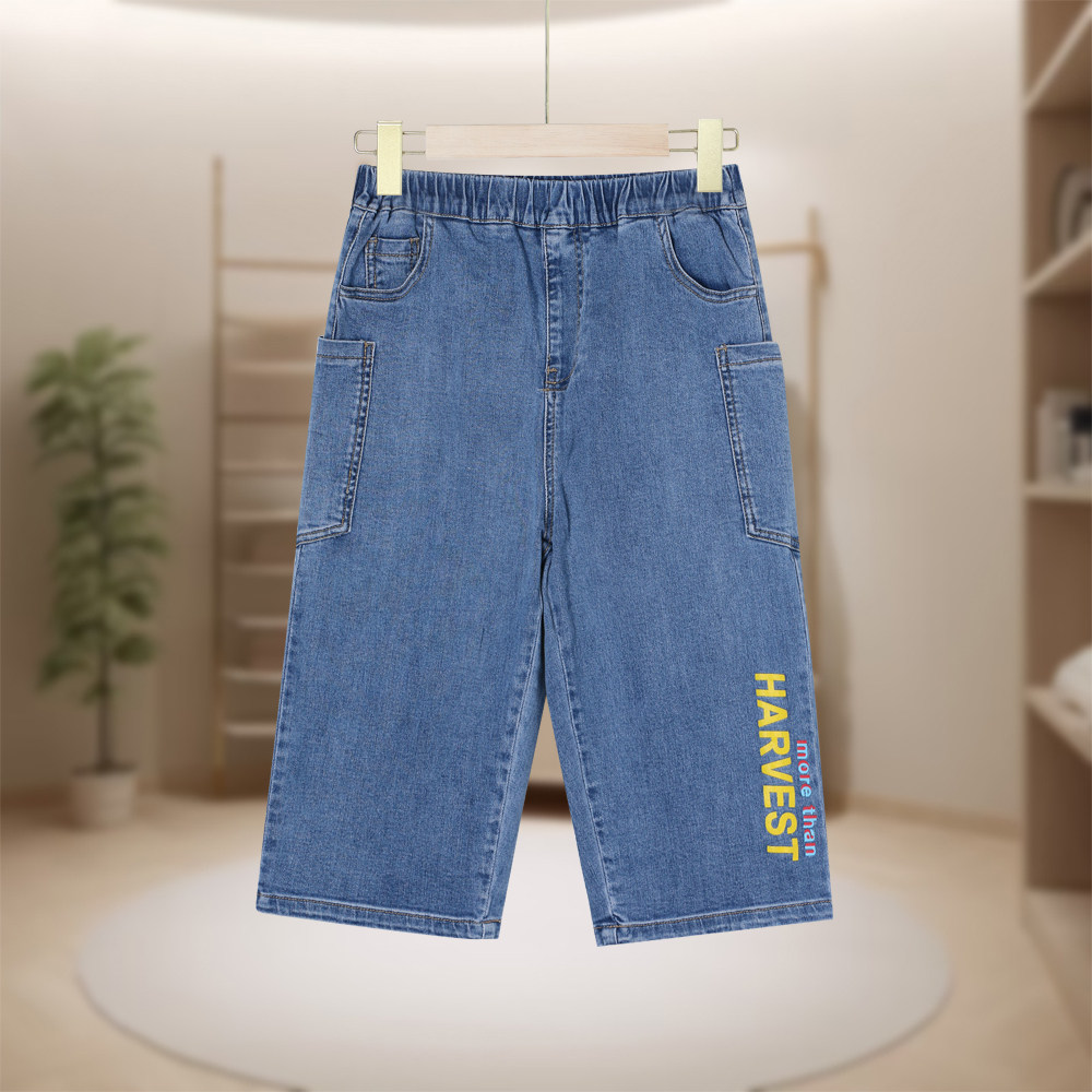 【马】七分牛仔裤简约时尚洋气百搭帅气日常舒适日常百搭MQ608