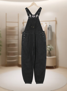 【恋】春季新款潮流个性百搭休闲宽松背带裤E468-EETJC6204I0