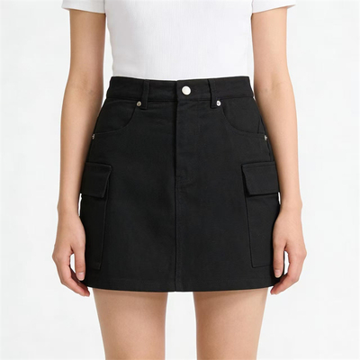 SP系列-时尚显瘦百搭工装风高腰短裙P522/P990