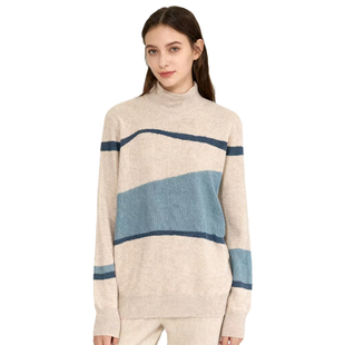 毛衣撞色保暖针织衫 线衫 长袖 简约百搭DMA1117 D玛纳