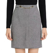 SF系列 淑女裙子高腰修身 型半身裙格纹SF156