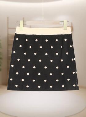 【MB】时尚百搭法式小香风针织半身裙休闲简约气质MB540