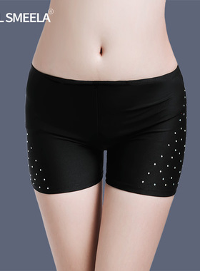 皇家西米拉 舞蹈打底裤紧身弹力黑色肚皮舞安全裤女防走光练功裤