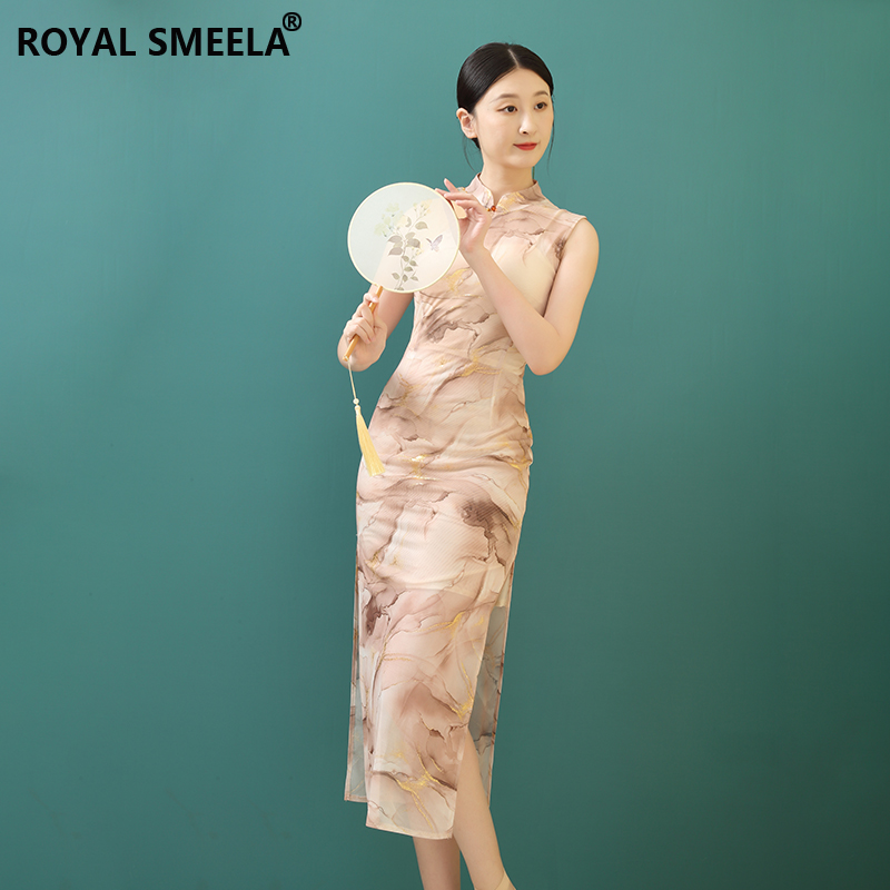 古典舞无袖新中式显瘦旗袍舞蹈服