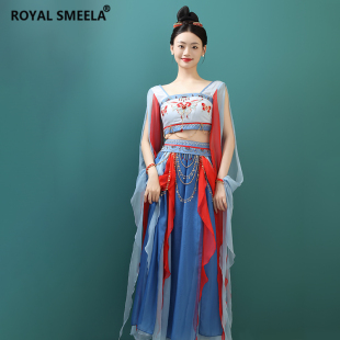 皇家西米拉古典舞盛世敦煌飞天舞蹈服飘逸纱衣古风汉服演出套装 女