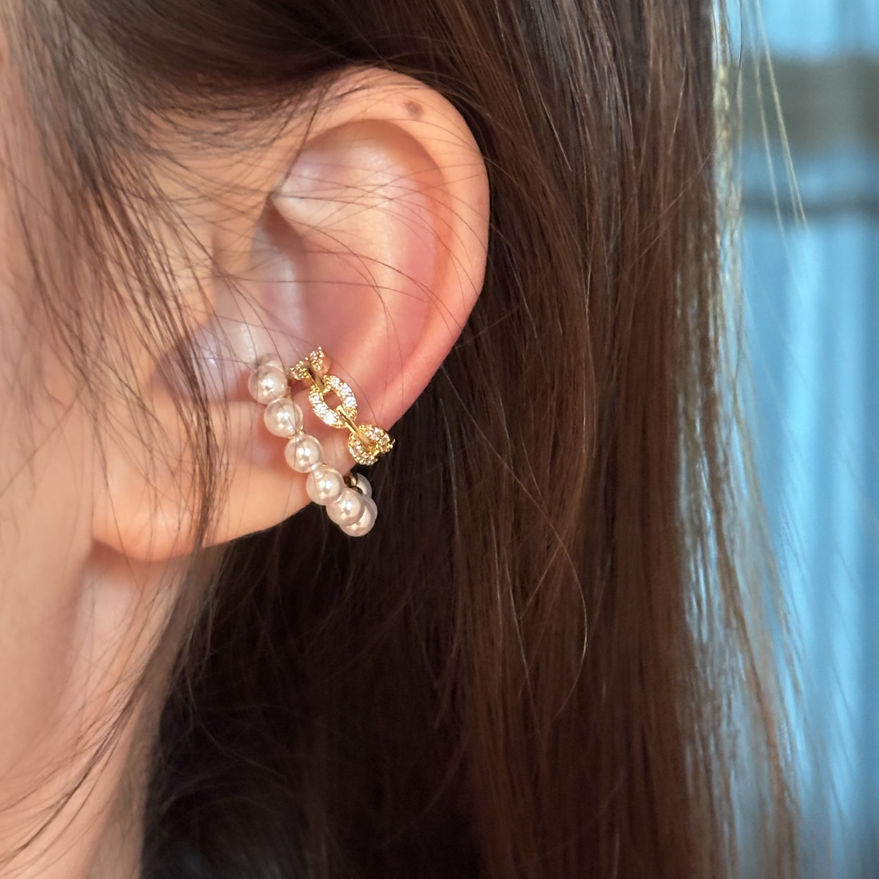 [楼哈哈]小众轻奢高级感猪鼻扣耳夹无耳洞双层珍珠耳骨夹精灵耳挂,饰品/流行首饰/时尚饰品新,耳夹,淘宝优惠券,粉丝福利购,淘宝优惠卷