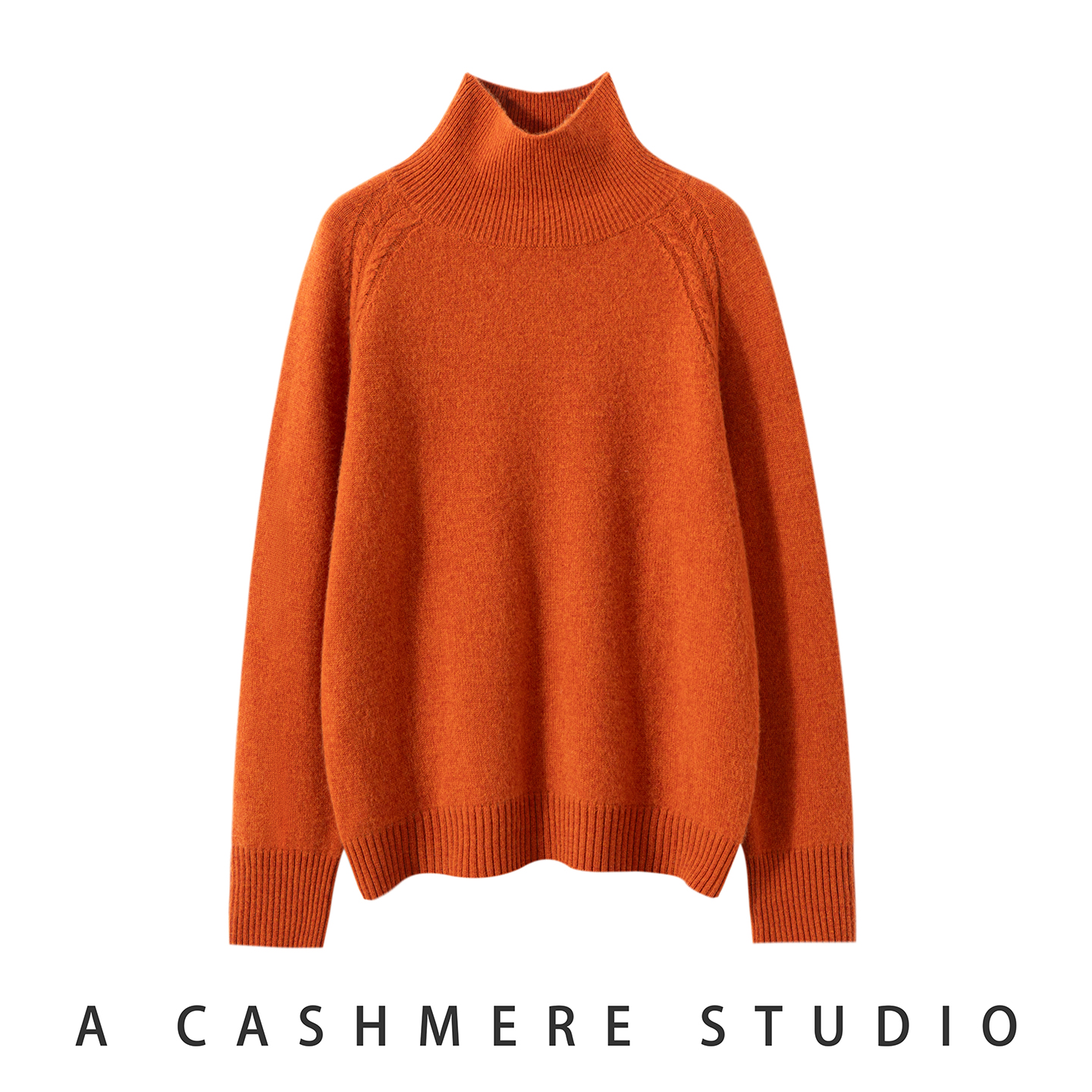 高品质秋冬半高领山羊绒衫女宽松慵懒风毛衣软糯百搭加厚打底衫女