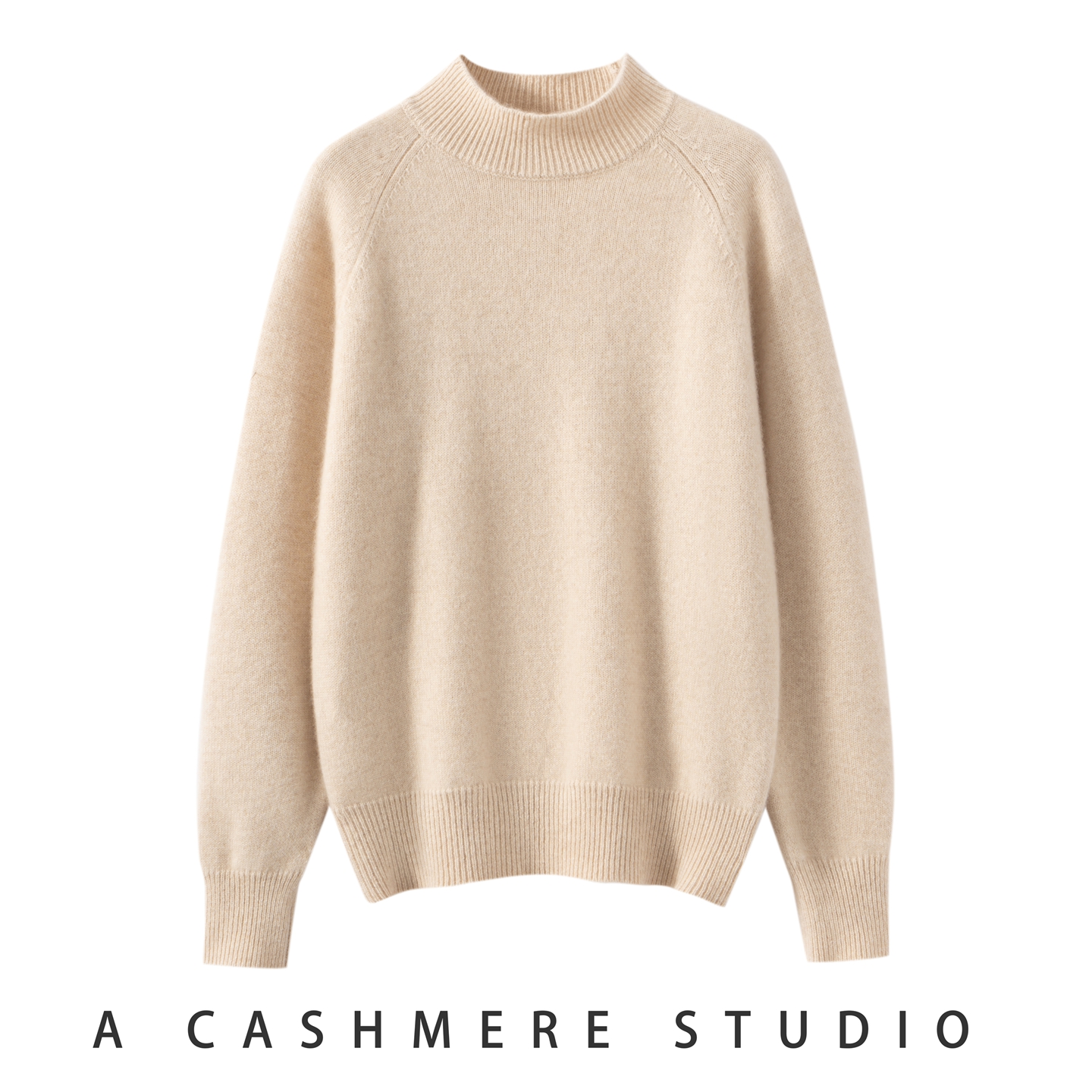 轻奢半高领简约100%纯山羊绒衫女