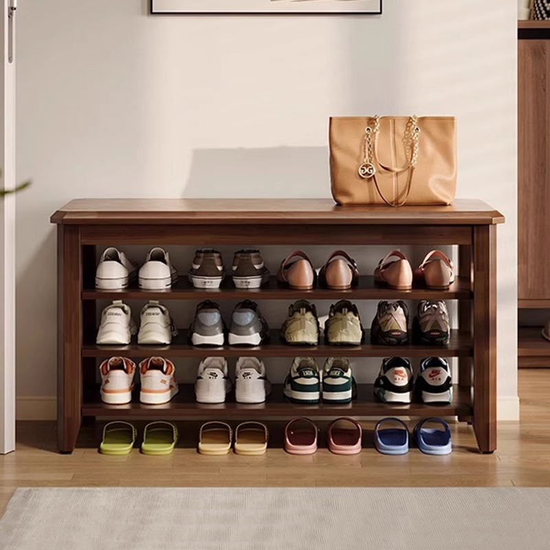 全实木换鞋凳家用入户门口玄关简约鞋柜可做穿鞋凳子多层收纳鞋架