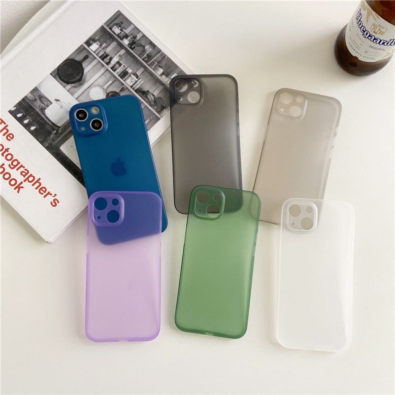 适用iPhone16手机壳苹果14promax磨砂超薄PP壳全包抗摔套15裸机感