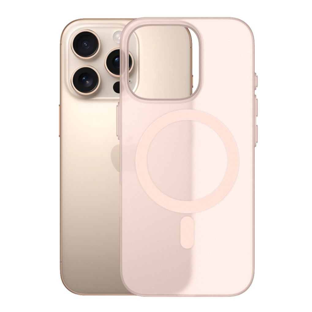 源头工厂适用大孔苹果iphone16promax超薄pp磨砂真磁铁磁吸手机壳