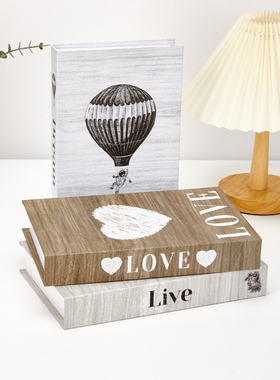 现代英文折叠款假书装饰摆件简易家居风装饰书模型样板间道具摆件