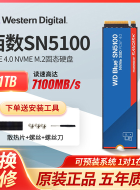 WD西部数据SN5000/SN5100 NVMe PCIe4.0西数1T/2TB M2固态硬盘SSD