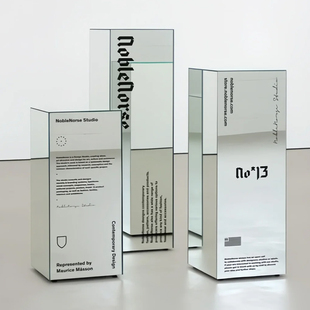 服装店镜面亚克力产品展示台陈列道具鞋包方形展示中岛流水台定制