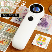 拜斯特手持放大镜45倍led光源鉴定专用邮票纸币珠宝鉴定led放大镜