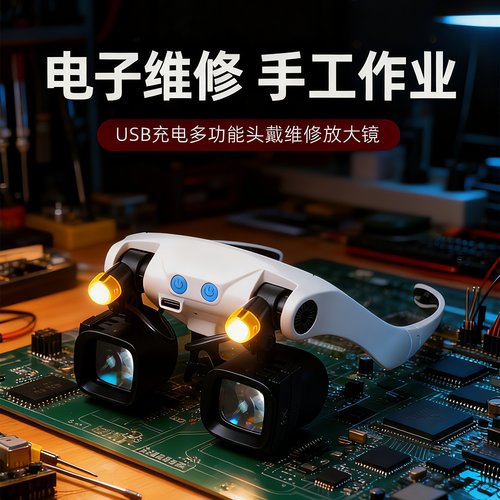 拜斯特头戴式带灯高清放大镜