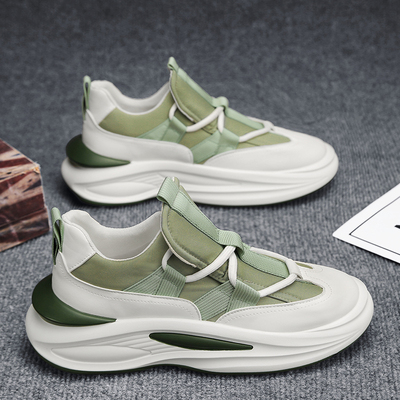网红爆款男鞋夏季透气厚底防滑老爹鞋男生高级感运动百搭休闲潮鞋