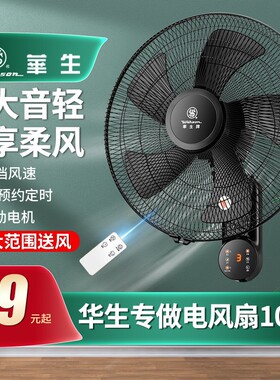 华生壁扇壁挂式电风扇家用摇头强