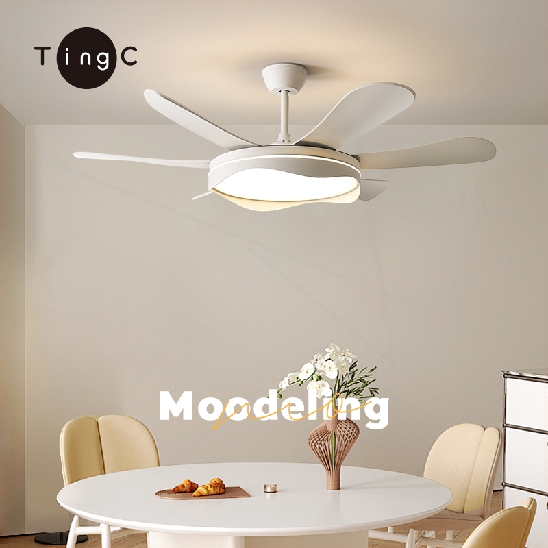 风扇灯2025新款餐厅吊灯风扇一体