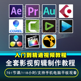 影视剪辑视频教程 pr/ae/Vegas/edius/会声会影/达芬奇/ug在线