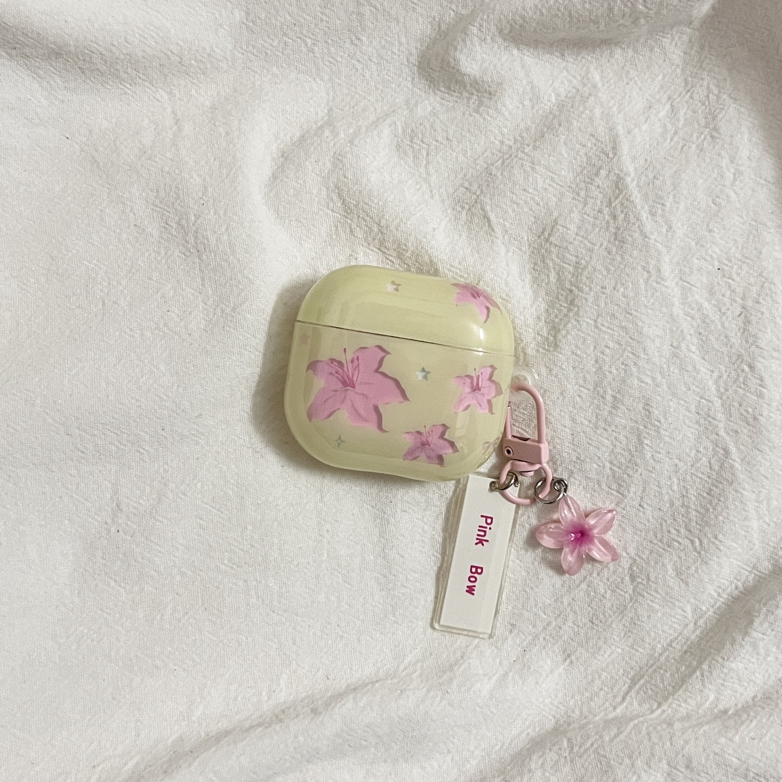 奶黄百合花适用airpods4耳机套pro二代airpodspro3/2保护套新款3代苹果无线蓝牙三代airpods1/2防摔可爱