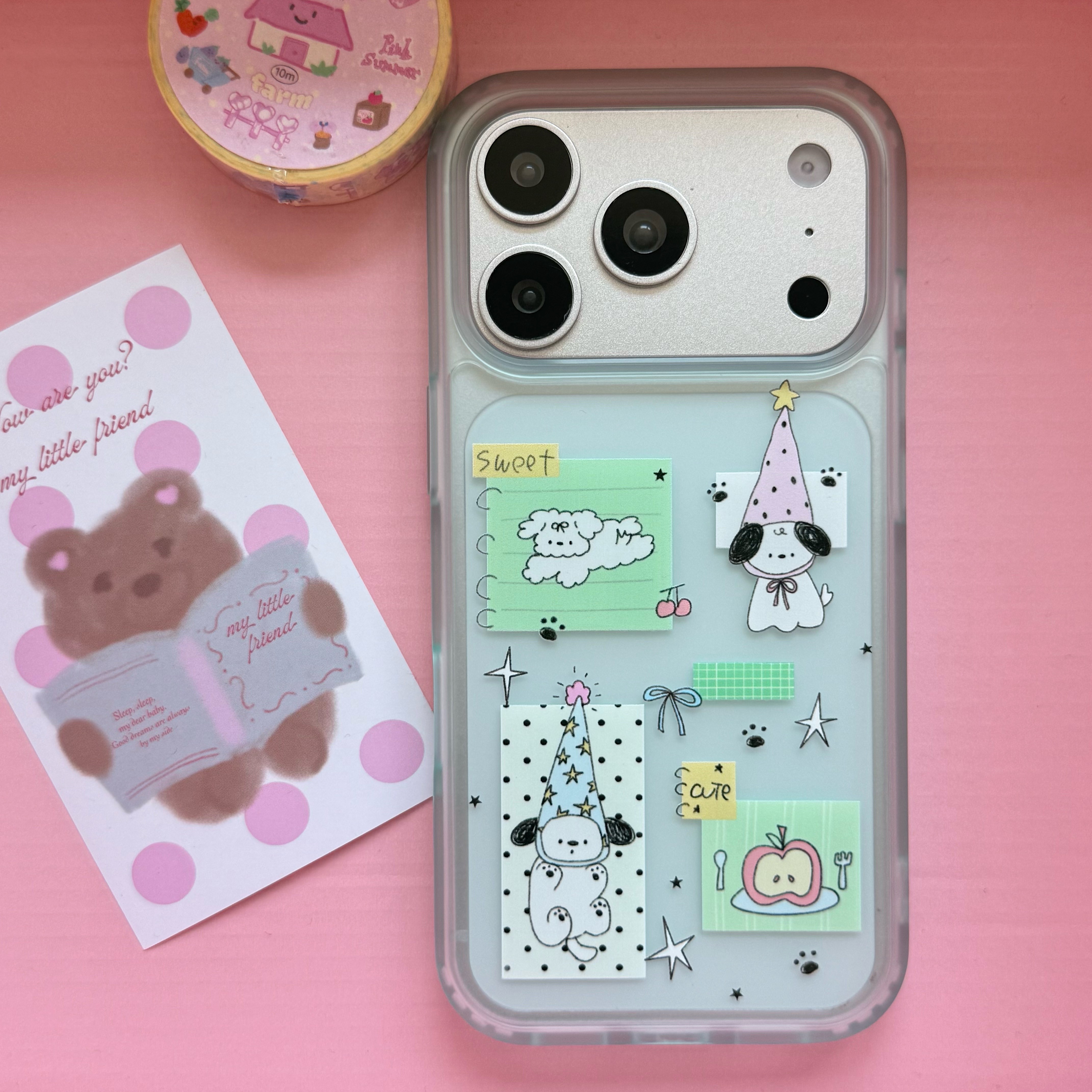 苹果iPhone17promax卡通手机壳15/16/17软胶保护套17pro薄荷绿小狗16proIMD工艺可爱15pro贴纸装饰16promax
