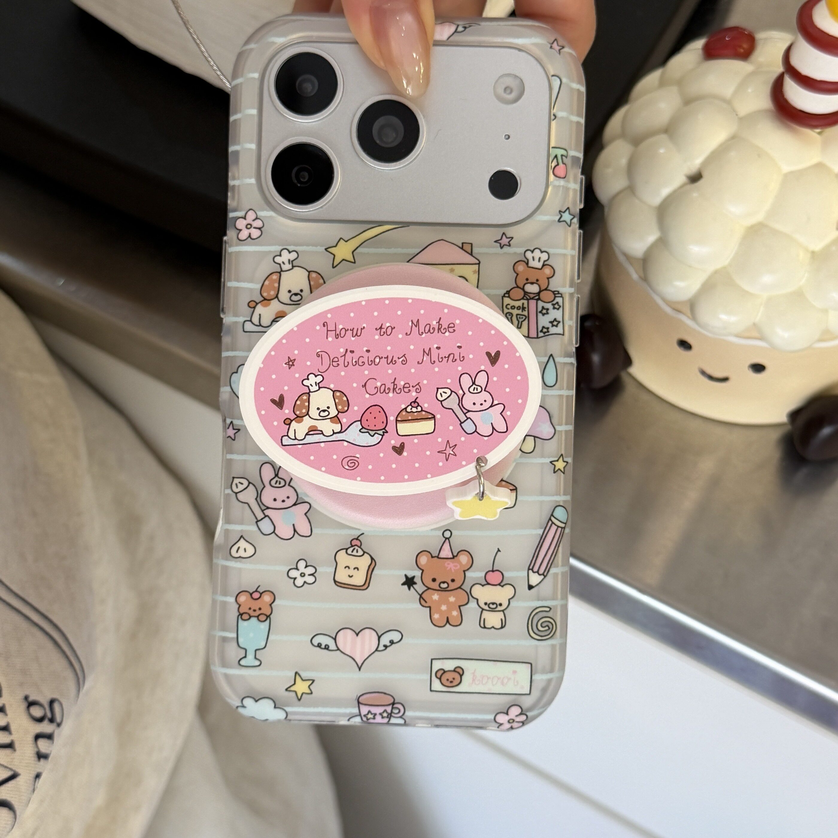 适用于苹果iPhone17promax可爱卡通动物15pro/16pro手机壳17pro透明软壳萌系少女心15/16/17保护套15promax