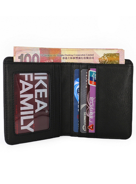 日韩头层牛皮男钱包竖款真皮薄款迷你女卡包小牛皮相片位零钱包潮