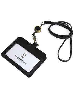 SEPTEMBER 27 头层牛皮工牌卡套原创新品伸缩扣挂脖绳卡包零钱包