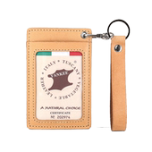 SEPTEMBER DESIGNS真皮植鞣头层牛皮门禁卡套复古钥匙扣卡包