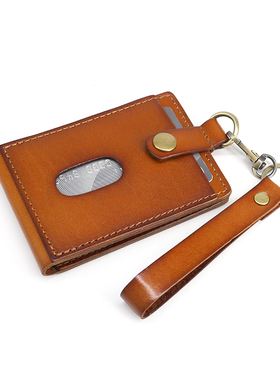 真皮植鞣头层牛皮驾驶证包卡包男复古挂脖卡套女团体钥匙扣门禁卡