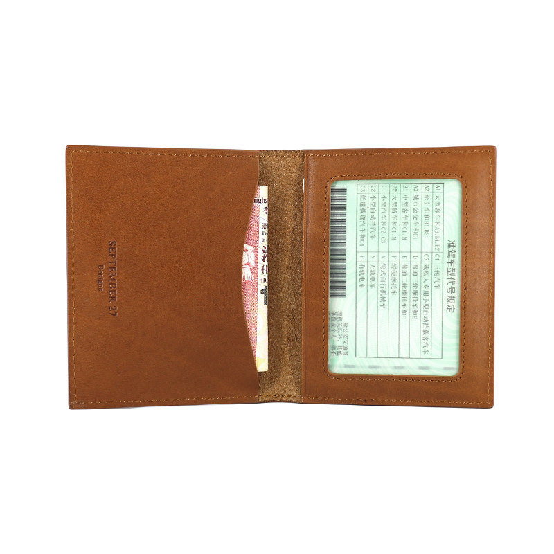 真皮头层牛皮卡包男士驾驶证皮套包女短款卡夹零钱包迷你薄名片包