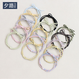 小清新发绳手工编织发圈夏天女扎头发橡皮筋网红基础百搭头绳手绳