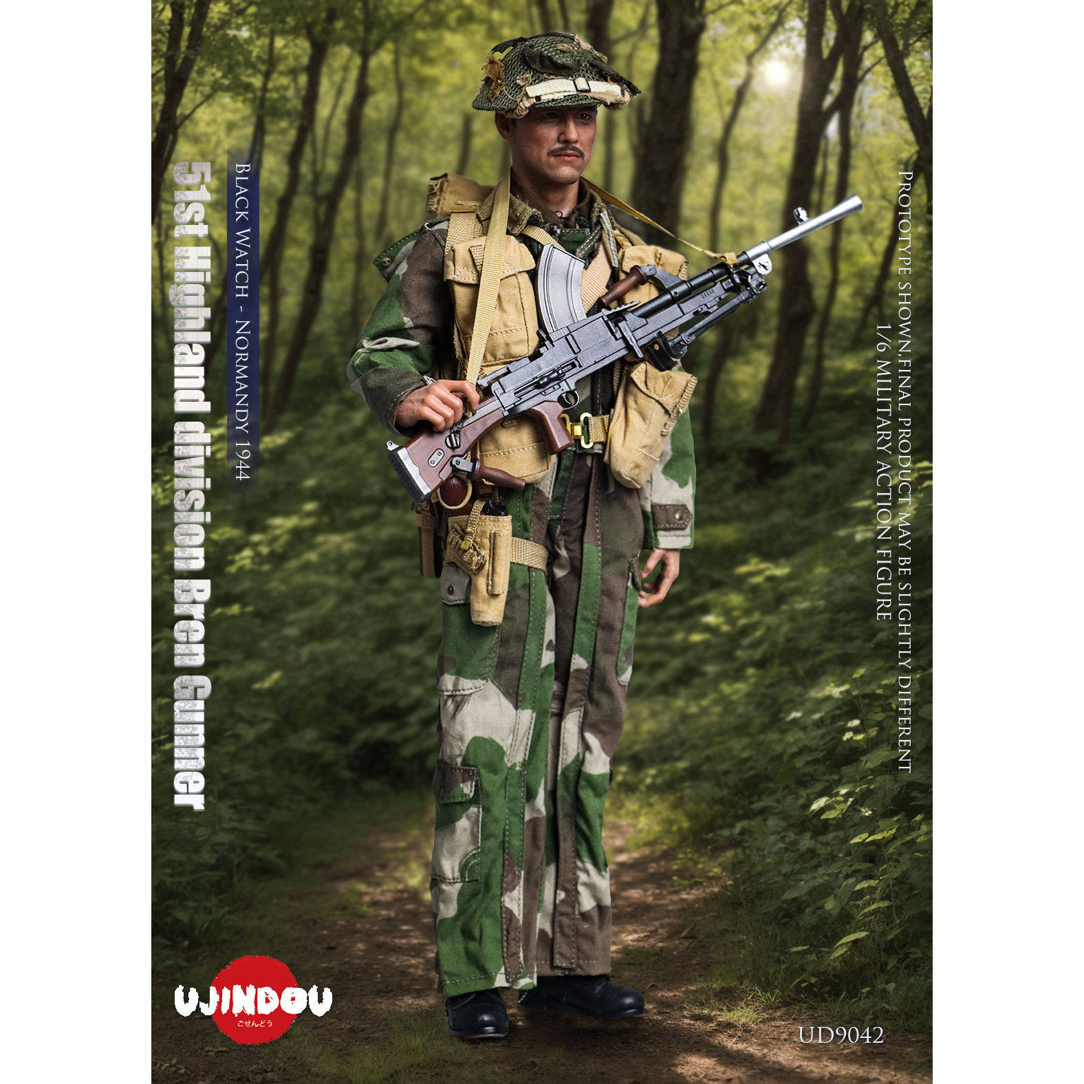 【现货】御战道 UJINDOU 1/6二战英军第51高地师布伦 诺曼底1944