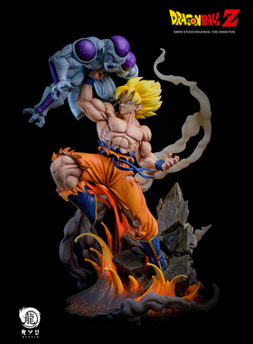 【现货】RYU 龙珠Z 超一悟空 VS 弗利萨 正版限量手办【漫迷坊】