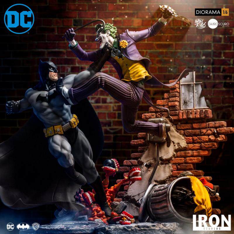 【现货】巴西厂 1/6 Batman vs Joker /蝙蝠侠对战小丑 场景雕像