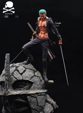 【现货】Master 海贼王 GK 索隆Vs琵卡 德岛战斗索隆 模型手办